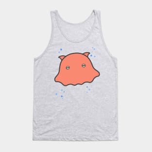 Mendako the Umbrella Octopus Cute Deep Sea Ocean Fish Art Logo Tank Top